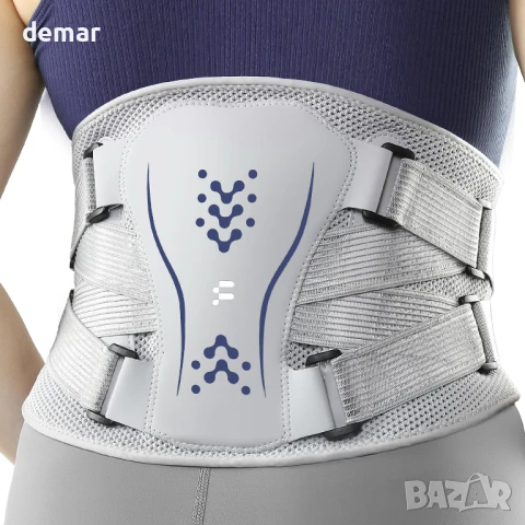 Колан за гръб Fitomo, 3D плетена дишаща мрежеста опора за гръб, облекчава болките в гърба, М