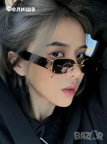  	Жестоки Черни Слънчеви Очила със Златна Халка ! Уникален Модел! , снимка 2 - Слънчеви и диоптрични очила - 50175261