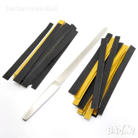 Комплект Абразиви 50 бр + основа 460 //25+25+основа - 220/180, снимка 2 - Педикюр и маникюр - 49574416