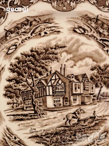 английска порцеланова чиния 25/2, снимка 3 - Чинии - 50050713