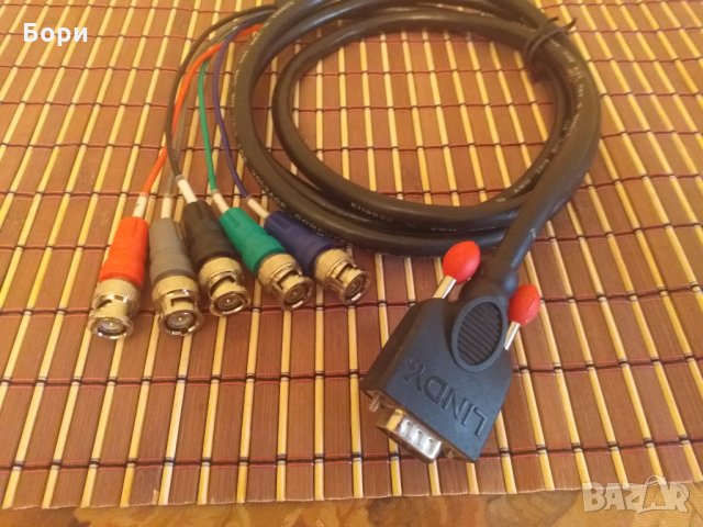 LINDY VGA - 5x BNC 2м Качествен кабел , снимка 1 - Части и Платки - 29246673