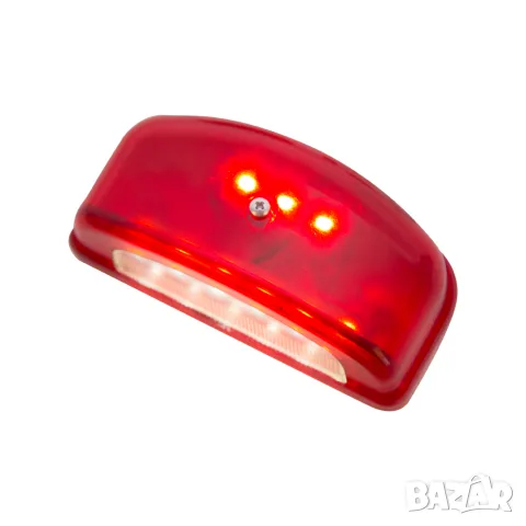 LED плафон за регистрационен номер с 2 функции 9 LED 12-24V червен