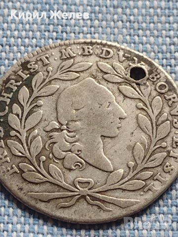 Сребърна монета 10 кройцера 1766г. Фридрих Кристиян Бранденбург Байраут 14924, снимка 3 - Нумизматика и бонистика - 42900566