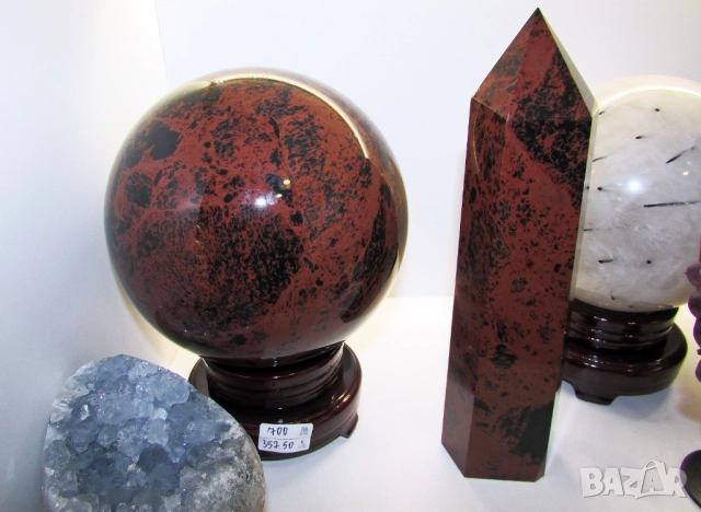 махагонов обсидиан, 1460гр., подходящ за подарък, йога, медитация , снимка 6 - Други ценни предмети - 52753656