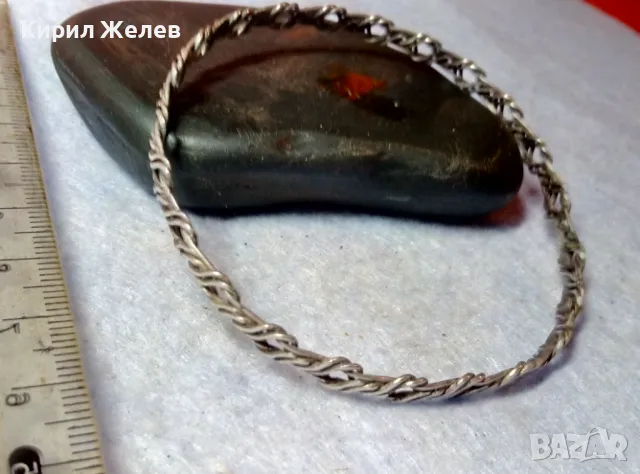 СТАРИННА АЖУРНА СРЕБЪРНА ГРИВНА МНОГО ВИСОКА ПРОБА СРЕБРО РЕТРО ПЛЕТКА РЪЧНА МАЙСТОРСКА РАБОТА 48407, снимка 12 - Антикварни и старинни предмети - 48485585