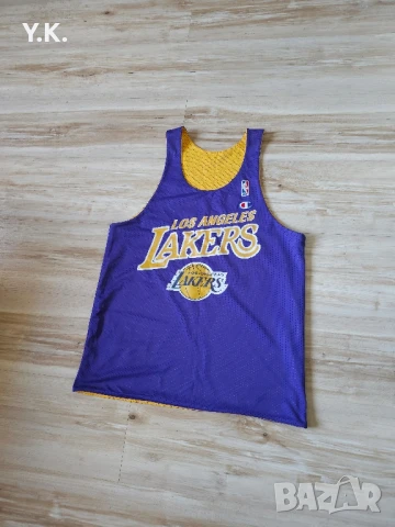 Оригинален мъжки двулицев потник Champion x LA Lakers NBA, снимка 5 - Тениски - 50466376