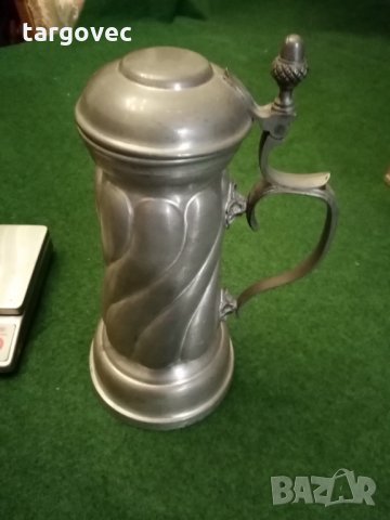 Огромна калаена халба за бира, снимка 3 - Антикварни и старинни предмети - 31182570