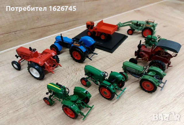 Трактори 1:43 9бр., снимка 10 - Колекции - 56108380