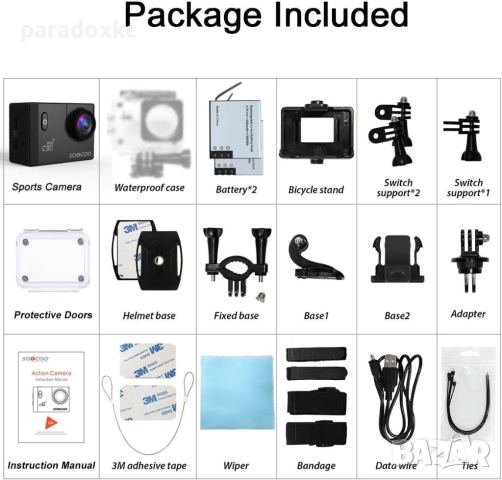 Екшън Камера SOOCOO C30R 4K WiFi, снимка 3 - Камери - 52369673