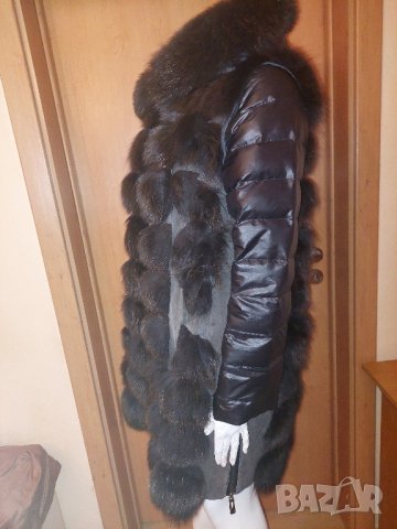 Палто естествева кожа и лисица , снимка 4 - Якета - 42499983