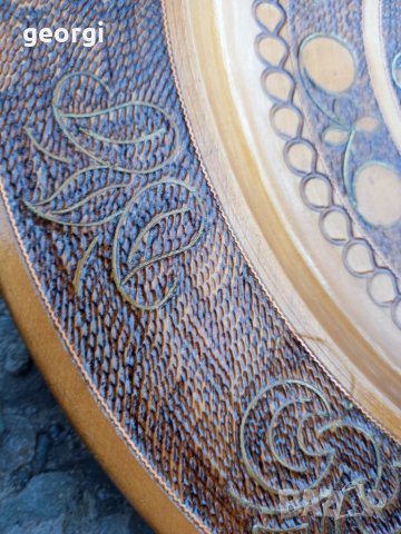 Голяма дървена чиния за стена дърворезба    18/2, снимка 3 - Декорация за дома - 39719235