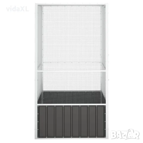 vidaXL Клетка за птици антрацит 111x107x211,5 см поцинкована стомана, снимка 3 - За птици - 56146331