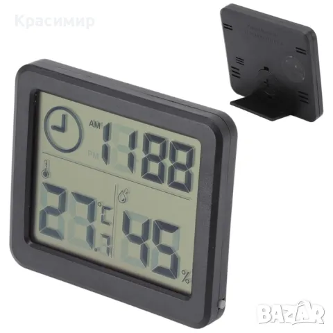 ЧАСОВНИК С ТЕРМОМЕТЪР И ХИДРОМЕТЪР 