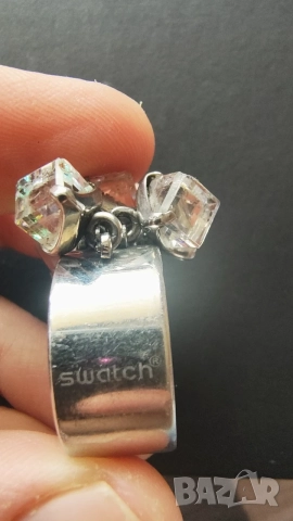 Пръстен Swatch с планински кристал , снимка 2 - Пръстени - 55874444