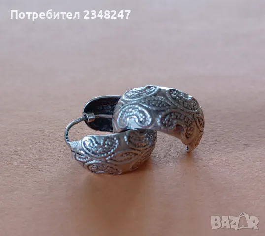Сребърни обеци, снимка 3 - Обеци - 48784723