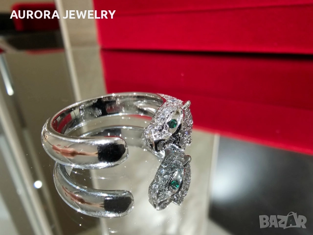 CARTIER Panthere de Cartier White Gold Diamonds Дамски Пръстен