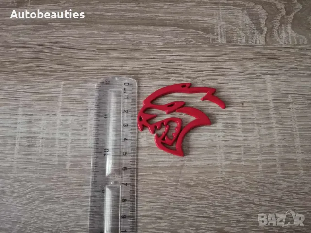 Hellcat лого червена емблема лява, снимка 6 - Аксесоари и консумативи - 47978442