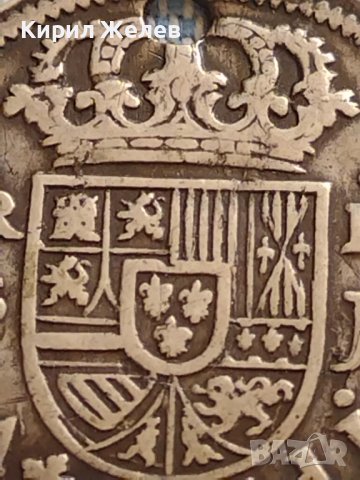 Сребърна монета 2 реала 1723г. Филип пети Севиля Испания 18689, снимка 4 - Нумизматика и бонистика - 42929938