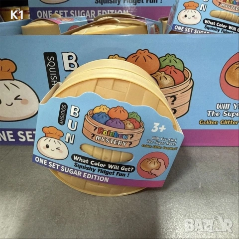 Играчка Squishy Dumplings, Мек Китайски хляб, Скуиши Дъмплингс в кутия, Dumpling, снимка 4 - Плюшени играчки - 54300842