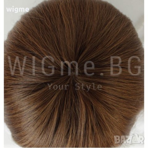 НОВА Къса кестенява перука с бретон Дона, снимка 5 - Аксесоари за коса - 26128616