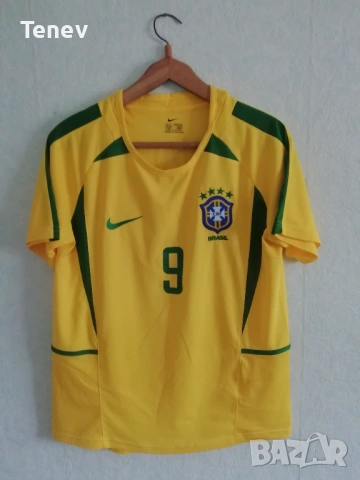 Бразилия Роналдо Назарио от Световното 2002 Nike оригинална тениска фланелка Brazil Ronaldo, снимка 2 - Тениски - 53061107