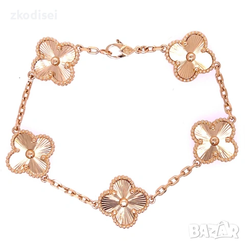 Златна дамска гривна Van Cleef 12,30гр. 17,0см. 14кр. проба:585 модел:37763-5