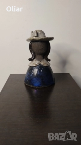 Керамична фигурка – камбанка, ръчна изработка. Арт керамика., снимка 3 - Декорация за дома - 51763136