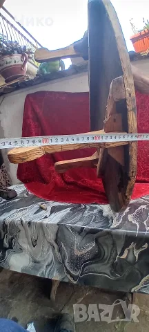 Стара дървена ниска маса паралия , снимка 9 - Антикварни и старинни предмети - 55788706