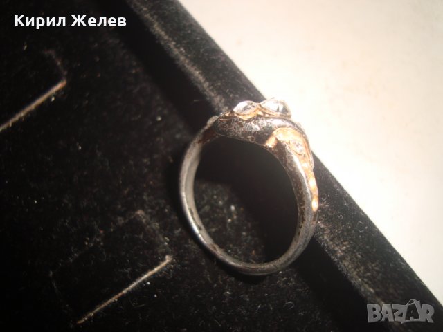 ВИНТИДЖ АРТ ПОСРЕБРЕН ПРЪСТЕН с КРИСТАЛЧЕТА 17554, снимка 6 - Пръстени - 31246919