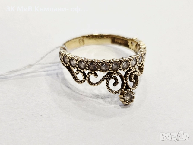 Златен пръстен 2.14гр 04617-25, снимка 2 - Пръстени - 51974787