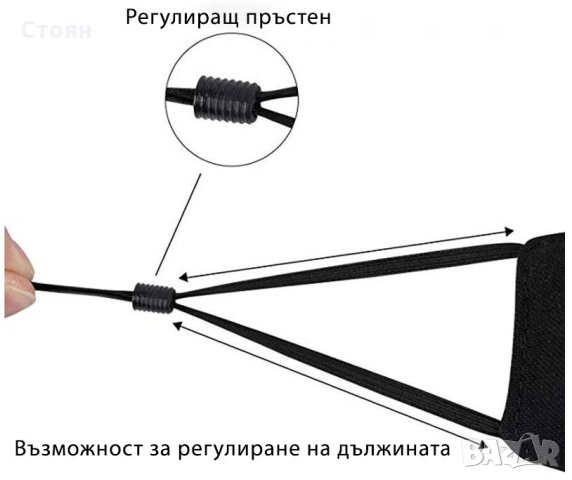 Предпазна маска с филтър с активен въглен PM2.5, снимка 8 - Други - 30417446