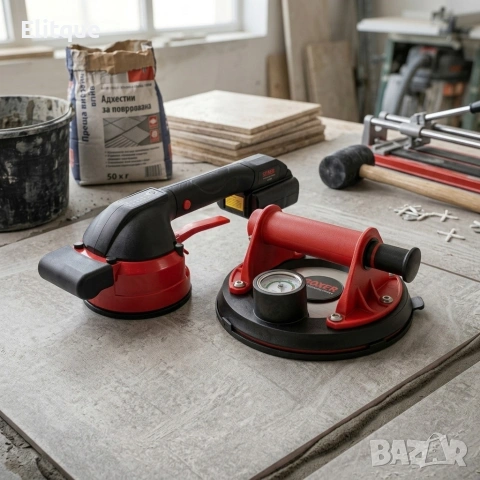 Професионален комплект Boxer: Вибрационна вендуза за плочки 