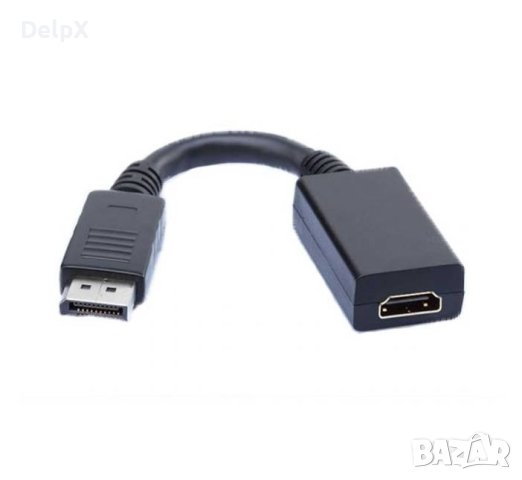 Кабел 4K Ultra HD преходен DP(м)/HDMI(ж) 0,3m, снимка 1 - Части и Платки - 42383330