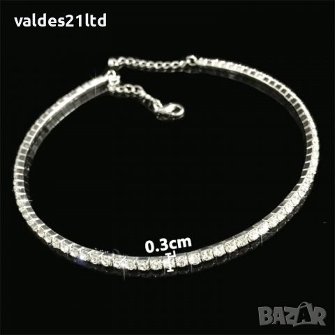 Колие с изкуствени кристали, снимка 4 - Колиета, медальони, синджири - 39314934