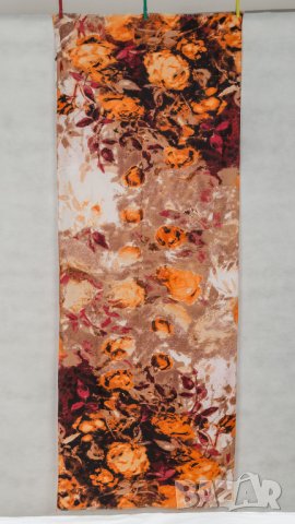 Дамски шал в оранжево и кафяво с ефектен принт Art of polo, снимка 2 - Шалове - 42650845