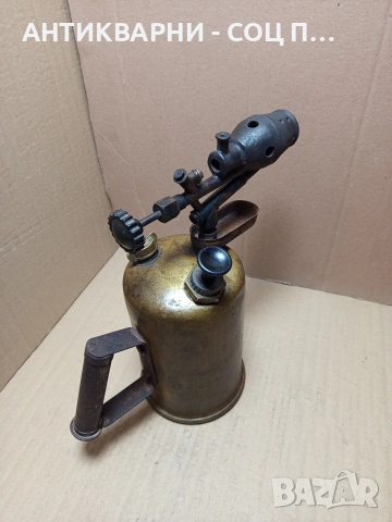 Соц Стара Бензинова Лампа Пърлачка Горелка. Номер 505., снимка 4 - Антикварни и старинни предмети - 53114505