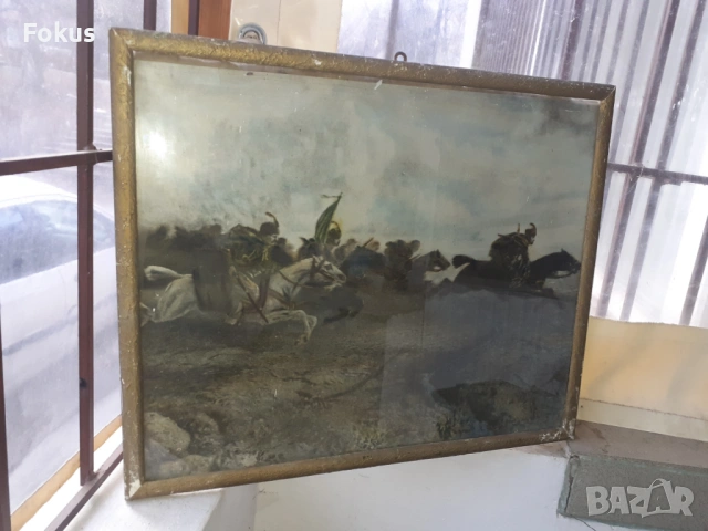 Стара литография снимка плакат Хвърковатата чета Бенковски, снимка 3 - Антикварни и старинни предмети - 53282159