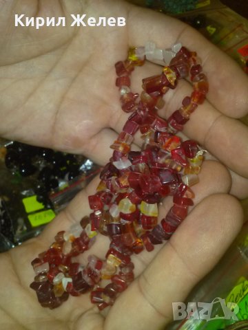 КАРНЕОЛ и ХАЛЦЕДОН НАТУРАЛНИ КАМЪНИ АРТ ЛЯТНО КОЛИЕ 8140, снимка 6 - Колиета, медальони, синджири - 29637024