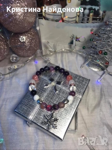 Предлагам коледни бижута с естествени камъни, снимка 7 - Колиета, медальони, синджири - 52522299