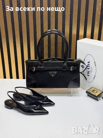 Prada Луксозни Дамски Лачени Обувки с Каишка и Остър Връх - Различни Цветове Код SEM-716, снимка 6 - Дамски обувки на ток - 55972491