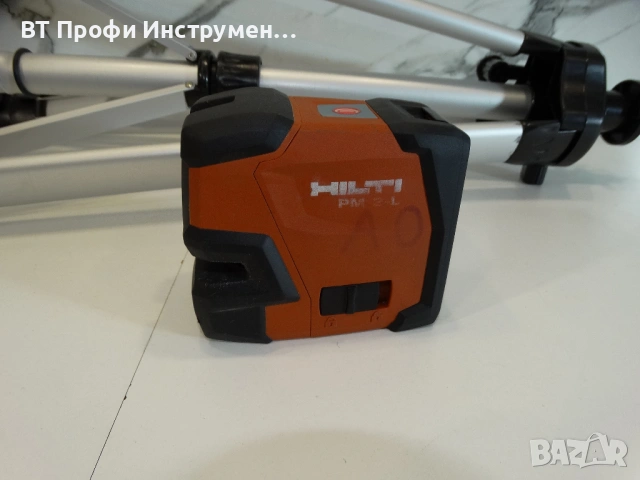 Hilti PM 2L - Линеен червен лазер + тринога 1.50 м., снимка 2 - Измервателни инструменти - 54337838