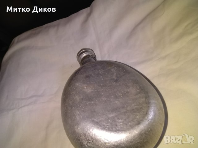 Манерка военна алуминиева от соца със синджирче и карабинка 1л, снимка 8 - Колекции - 30737109