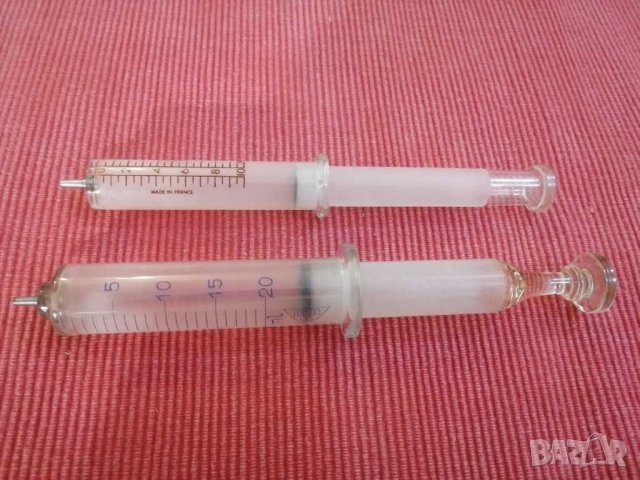 Стари стъклени спринцовки. , снимка 7 - Колекции - 30199470