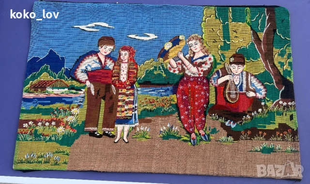 Стар гоблен тъкан, снимка 15 - Антикварни и старинни предмети - 51644289