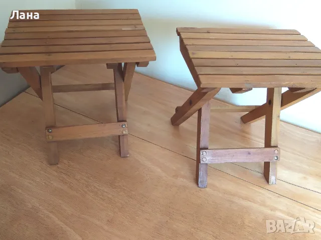 дървени сгъваеми поставки за саксии, за вази, за декорация и др., снимка 5 - Декорация за дома - 48057614