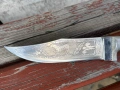 Руски ловен нож с богато гравирано острие. №7977, снимка 7