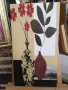 дървена картина с цветя, снимка 1 - Картини - 42537277
