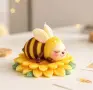 3D пчеличка върху цвете силиконов молд форма свещи гипс сапун смола фондан декорация торта , снимка 2