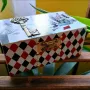 Ръчно изработена дървена кутия Алиса в страната на чудесата , снимка 4