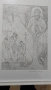 Графична рисунка,в рамка,авторска., снимка 2